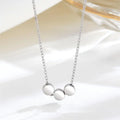 DUYIZHAO Light Luxury Simple S925 Sterling Silver Necklace Bean Circle Chain Bone Chain Fine Jewellery Necklace