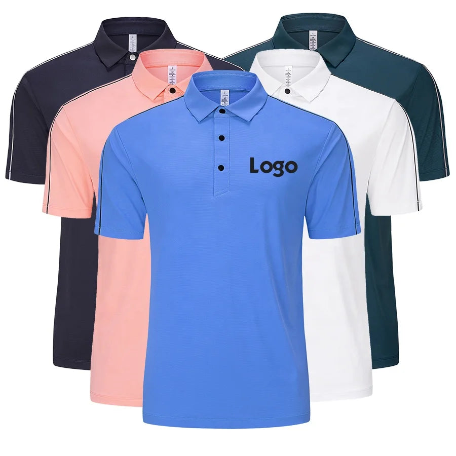 Lidong Premium Custom Men's Golf for Polo T-Shirt Quick Dry Blank Ice Silk with Solid Pattern Made of Knitted Polyamide