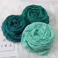 2026 Winter New Bali Yarn Pure Color Pleated Cotton and Linen Scarf Children's Candy Color Spot Wholesale