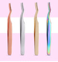 Custom logo Eyelash Applicator False Lash Tweezer Private Label Eyelash Tweezers
