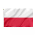 Promotional Product Banderas Publicitarias Double Side Printed 100%Polyester Outdoor Decoration Custom Poland Polish Flag