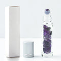 Hot Selling Items Clear Glass Assorted Natural Crystal Gemstone Roller Bottles for Essential Oil