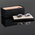 2023 the Latest French Wholesale Price Cufflinks Fashion square Shaped Cheap Black Enamel Cufflinks for Men Shirt