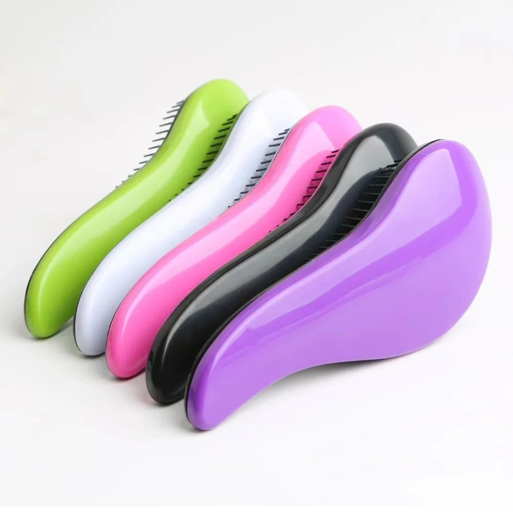 Customized Logo ABS Disposable Waterproof Detangling Hair Brush with Nylon Bristles for Salon Beauty Tangle-Free Hair Care