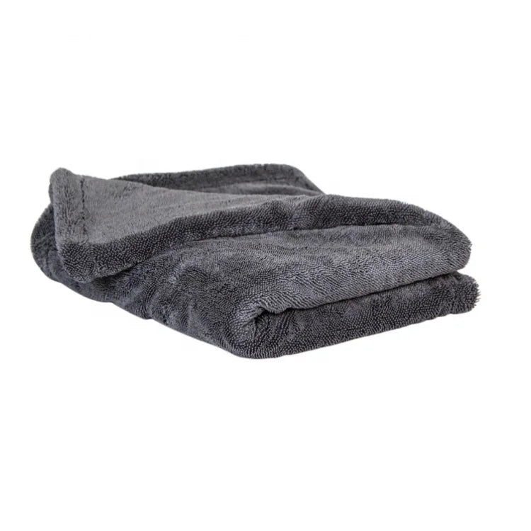 Large Premium Microfiber Drying Towel 1400 GSM Edgeless Twisted Loop Design One-Pass Drying 24in X 36in
