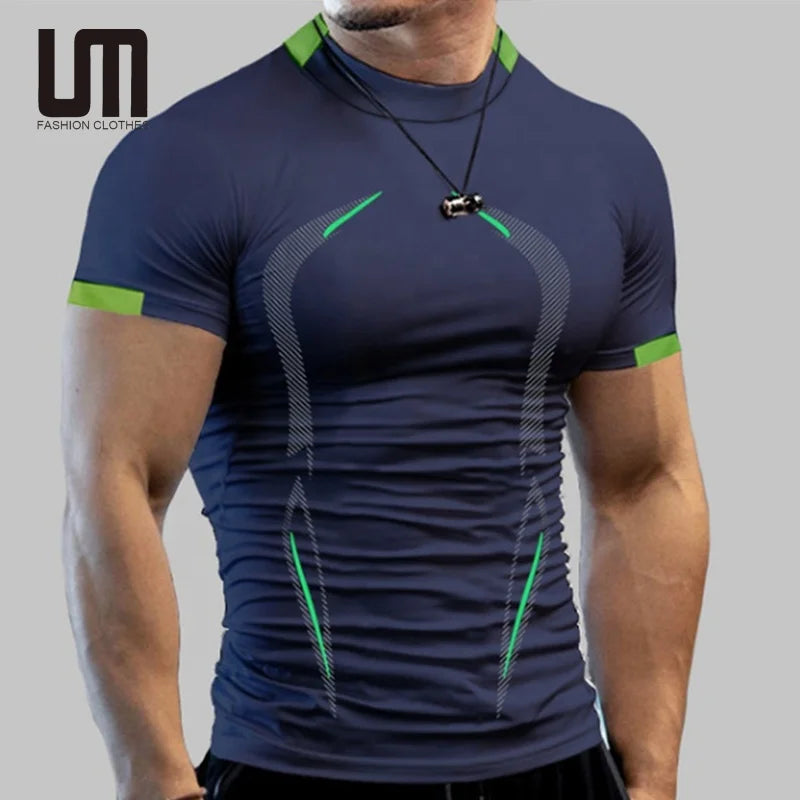 Liu Ming Clearance Sales Hot Selling Summer Fashion Men Casual O Neck Short Sleeve Fitness Running Sport Plus Size T Shirt