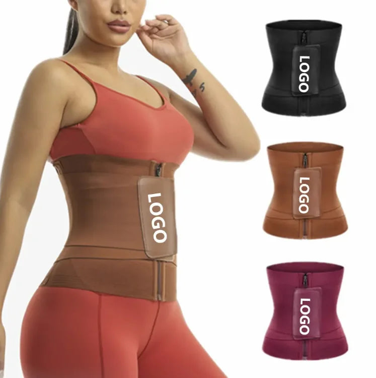 OEM/ODM Adjustable Waist Trainer Trimmer Support Fitness Tummy Slim Belt Custom logo Breathe Waist Trainer