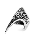 SS8-296R 316L Stainless Steel Ring Vintage Raven Punk Amulet Ring Men Stainless Steel Vintage Eagle Beak Ring