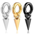 Evorte Stainless Steel Spike Cone Ear Weights Dangle Gauges Expander Fashion Ear Plug Earring Body Piercing Wedding Gift