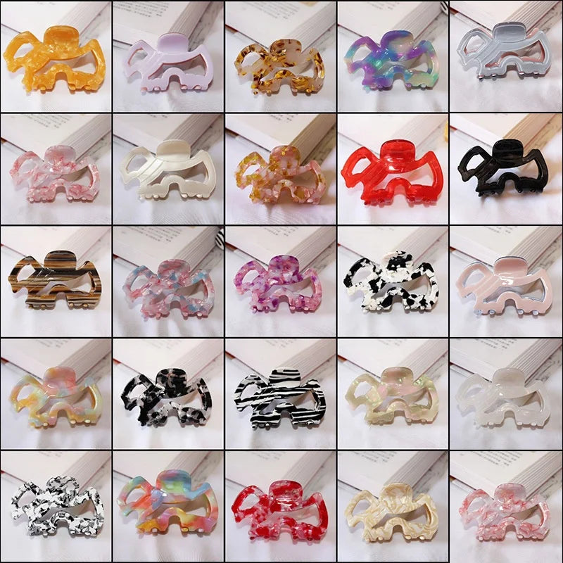 French Animal Dog Acetate Acid Clip Cute Sweet Design Sense Updo Shark Clip Hollow Simple Hair Accessories