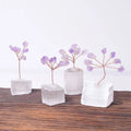Natural Chakra Amethyst Reiki Trees Lucky Fortune Crystal Trees with Selenite