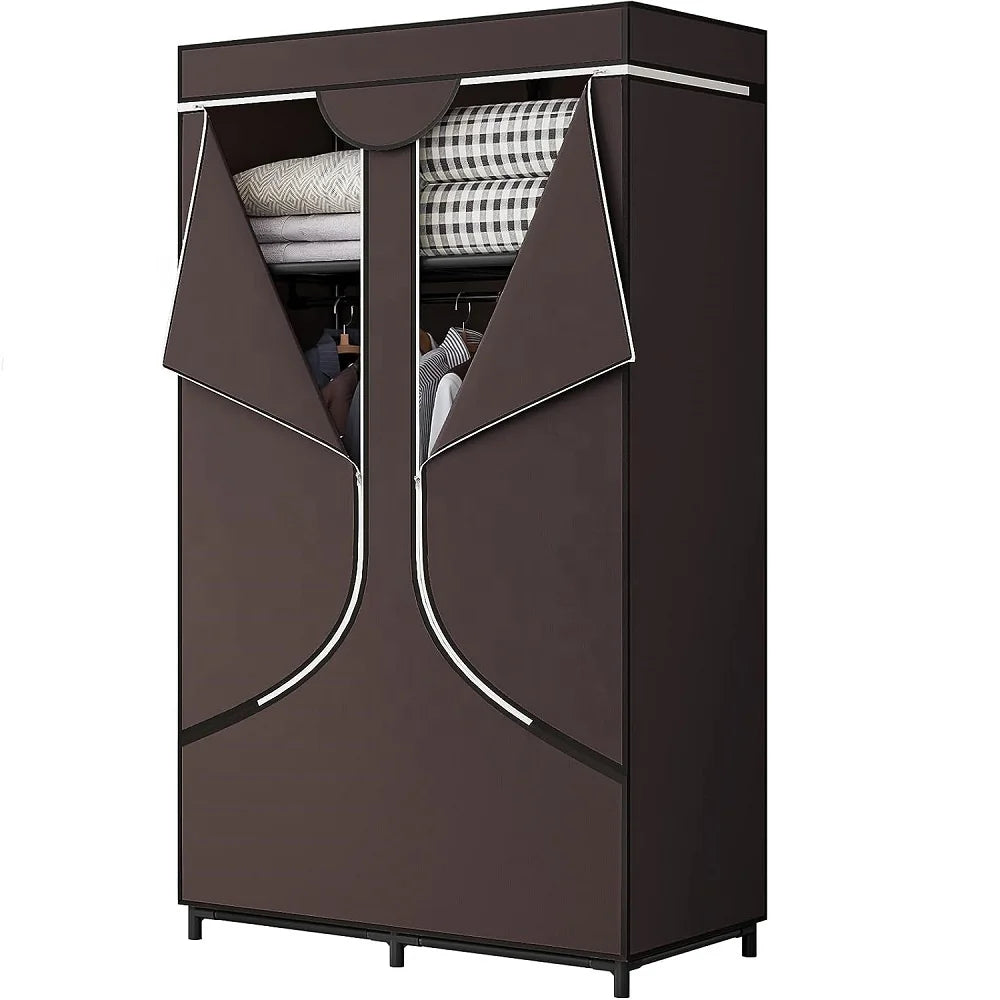Vivinature Folding Woven Fabric Wardrobe Closet and Cloth Storage