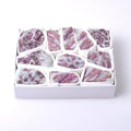 HZ Wholesale Natural Gemstone Rough Raw Pink Tourmaline Box Crystal Stone Set for FengShui