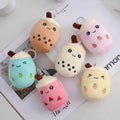 Creative Mini Pendant Gifts Soft Stuffed Plush Kawaii Cute 3D Bubble Tea Keychain
