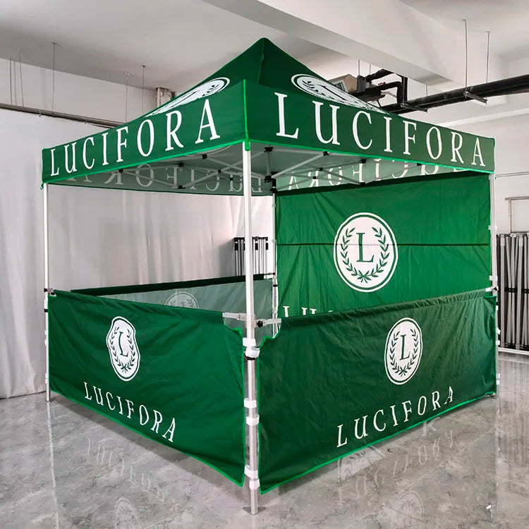 Sunshine Market Outdoor Red Black Food Vender Booth 10x10 ft Fruit Vegetable Drink Doughnut Pizza Hamburger Tent with logo