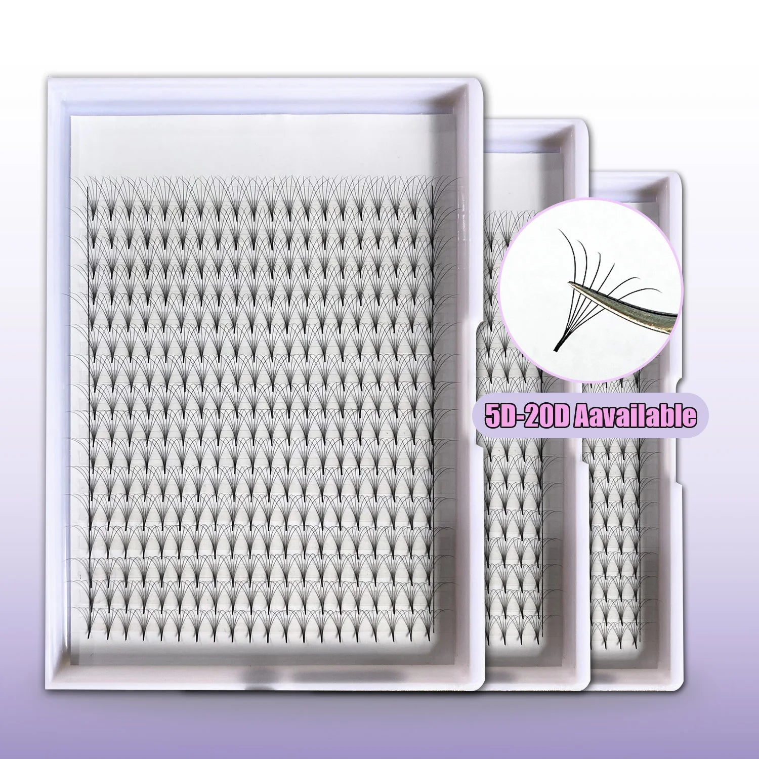 Loose Premade Lash Fans Matte Colored Lash Extensions Sharp Root Volume Lash Trays Dark 0.03 Cc Russian Volume Eyelashes