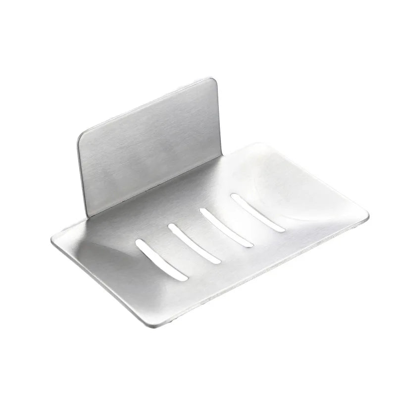 HONGDEC Stainless Steel Soap Dish Holder No Drilling Wall Mount Soap Bar Holder Soap Dish Rack