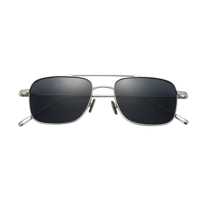 Retro UV400 Vintage New Men Retro Men's Shades Metal Frame Sunglasses Double Bridge Sun Glasses