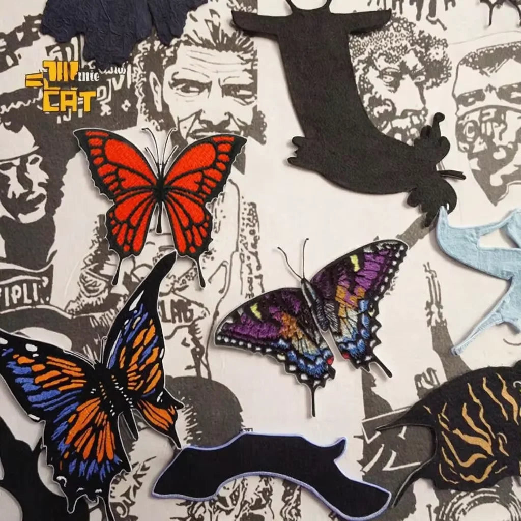 Fashion 3" Butterfly Pattern Clothing Patch New Products Embroidery Patch Flags for Clothing