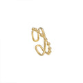 Fine Jewelry Real Gold Plated Unique Cross Style Finger 3925 Sterling Silver Jewelry Ring