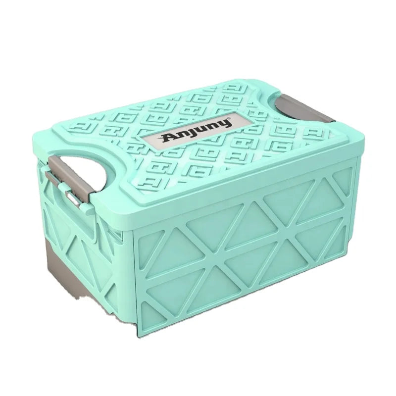 Anjuny 2021 Hot Sale Custom Logo 30L Luxury Portable Foldable 1-Layer PP Material Storage Box for Car & Home Use