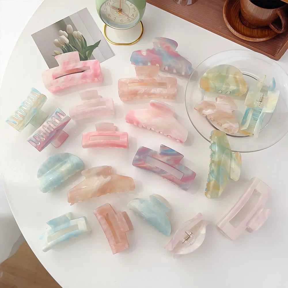 Korean Advanced Color-changing Grip Clip Sweet Temperament Back Head Hair Shark Clip Fashion Design Sense Dream Hair Accessories