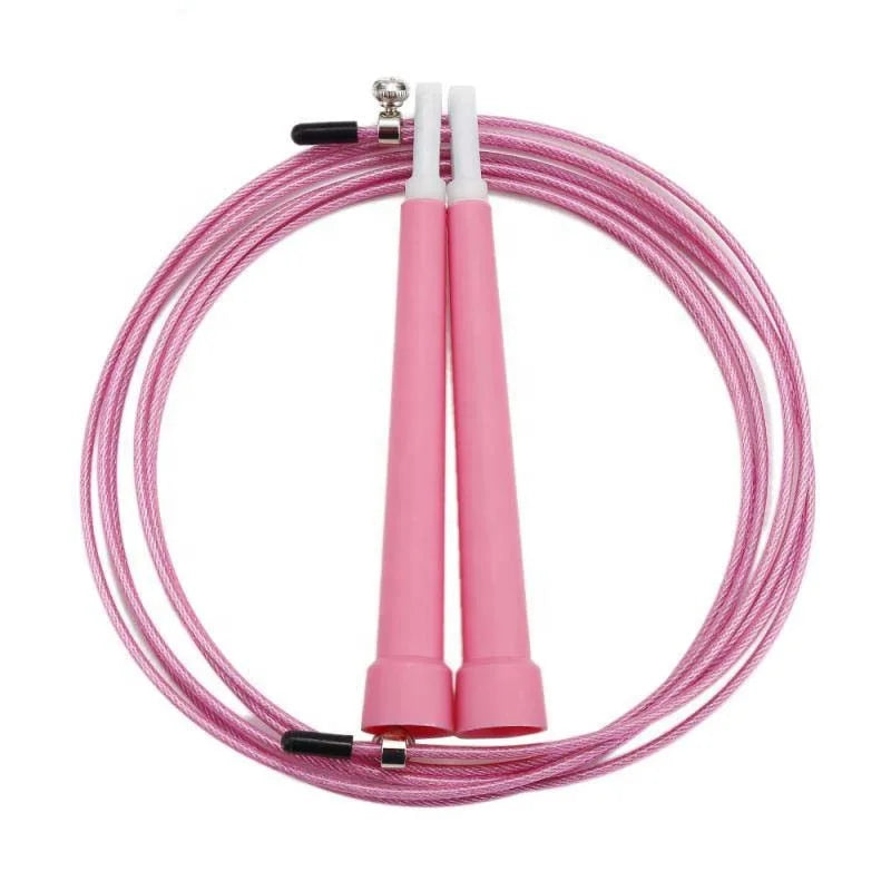 OEM Steel Adjustable Fitness Exercise Gym Custom Logo Speed Bearing Yellow Black Handle Battle Skip Jump Rope