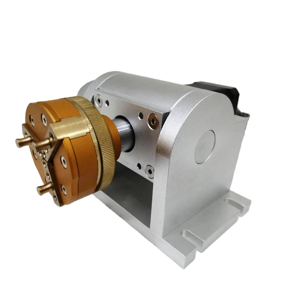 New 3 Chuck 50mm 69mm 80mm High-Accuracy Alloy Aluminium Rotary Axis for Fiber Laser Marking Machine Jewelry Ring Engraving