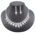 3 Full  Imitation Pearl Necklaces Sparkling Water Droplets Dress Accessories Fashion Jewelry Sets