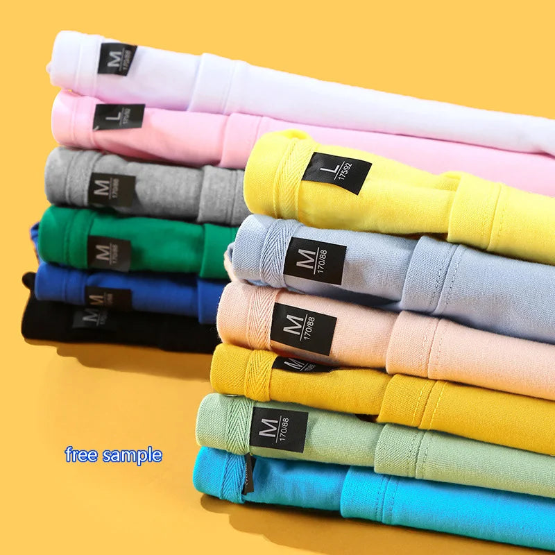 Factory Customization High Quality Summer Loose Casual Fashion Plus Size Blank Cotton Short Sleeve Custom logo Printing