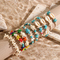G3956 Wholesale Adjustable Rope Bracelets Fashion Hand Summer Jewelry Gifts Bohemia Turtle Shell Starfish Bracelets for Women