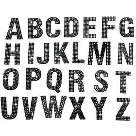 Shiny Glitter Crystal Rhinestone Patches DIY Decoration Letter Stickers and Adhesive Diamond Rhinestones