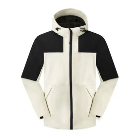 Custom Logo Printed Outdoor Work Wear Uniform Full Zip Long Contrast Color Windproof Unisex Jacket
