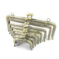 Purse Kiss Clasp Lock Purse Frame Handle Wallet Frame Clasp Bag Clutch Embossed Metal for DIY Handle Bag Purse Making Sewing
