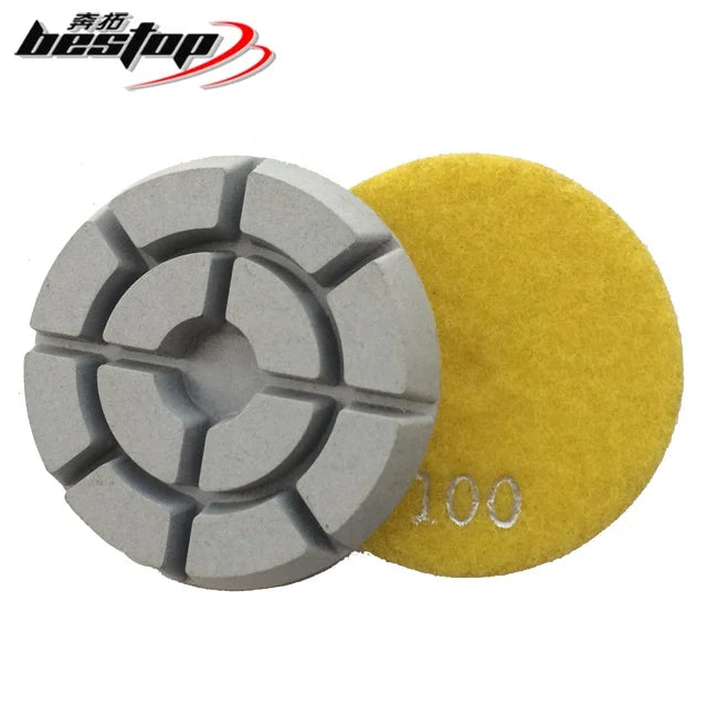 3 Inch Premium Quality D76mm Dry/Wet Concrete Resin Floor Polisher 10mm Thick Dry Diamond Abrasive Pad OEM Customizable