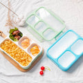 Reusable Microwave Dishwasher Safe Plastic Food Meal Prep Containers with 3 Compartments