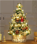 Best Selling Home Decor Mini Green DIY Christmas Tree Ornament with White LED Lights Custom Size Artificial Xmas Spruce Gift