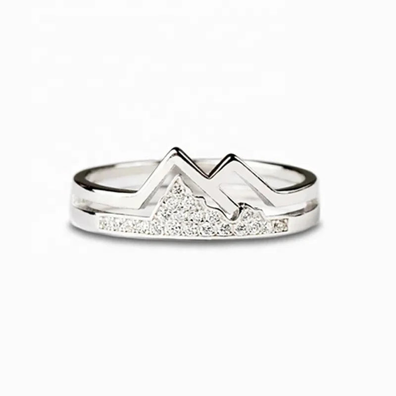 Wholesale CZ Diamond Mountain Zirconia Jewelry Ring Fashion 925 Sterling Silver Ring