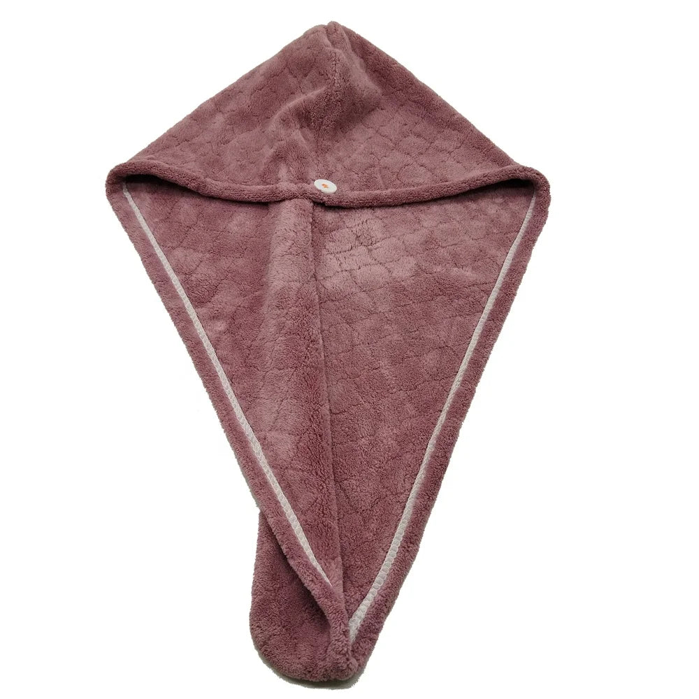 Custom SPA Super Absorbent Quick Dry Wholesale Ultra Plush Microfiber Hair Drying Wrap Salon Towel Hair Turban