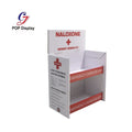 Recycled Materials CMYK Printing Advertising Small Cardboard Counter Top Display Shelf Desk Paper PDQ Display Tray for Medicine
