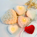 2025 New Design Valentine's Day Love Heart Silicone Candle Mold Handmade Flower Candle Silicone Mold for Candle Making
