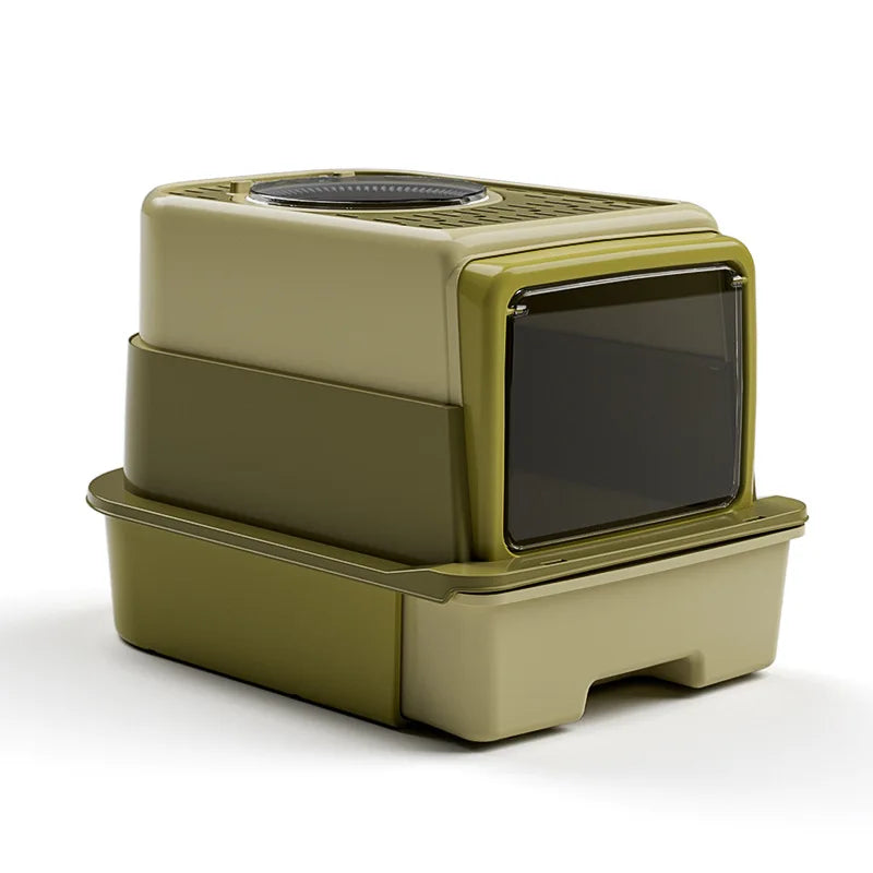 Large Plastic Folding Cat Litter Box with Deodorant & Anti-Splash Feature Easy Clean Round Shape Pet Supplies Wholesale