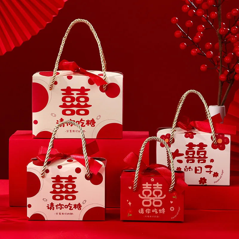 Wholesale Chocolate Gift Box Custom Your Own logo Wedding Favor Sweet Candy Boxes With Handles