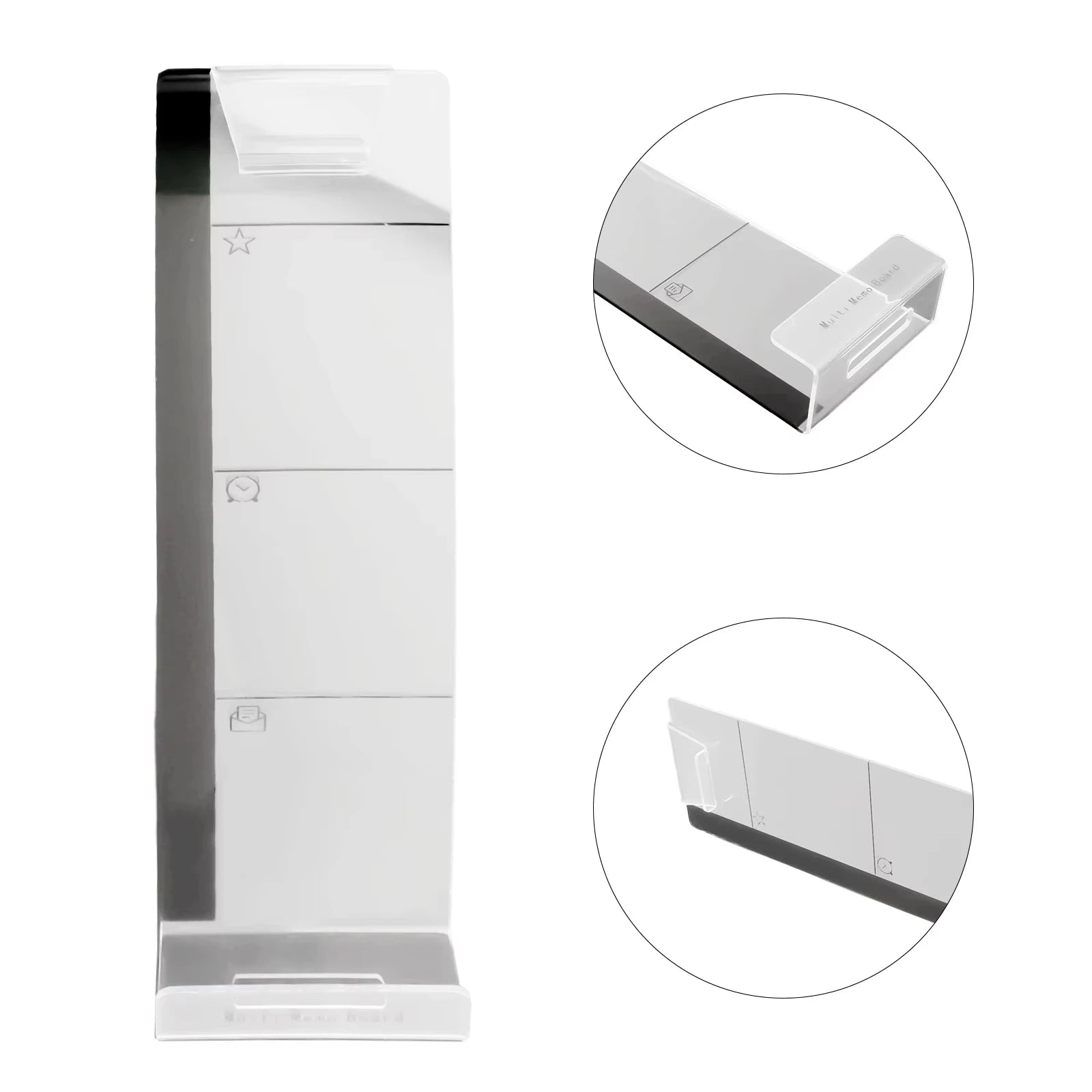 Plastic Monitor Message Memo Board for Sticky Notes Tabs Phones PC Screen Computer Monitors Side Panel Planner Office Supplies