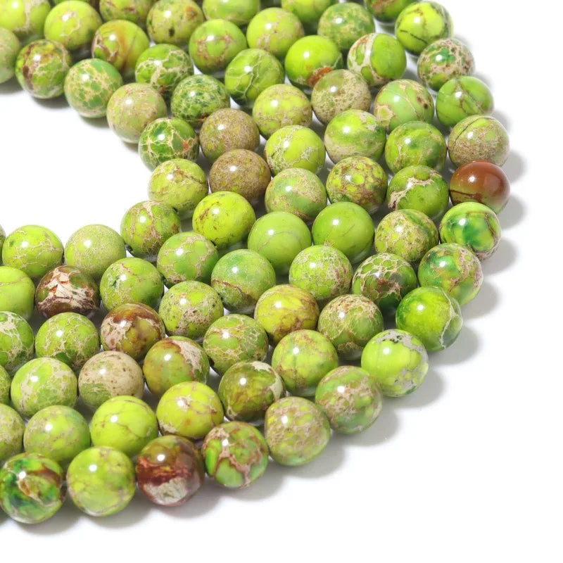 6mm 8mm 10mm 12mm Imperial Jasper Gemstone Beads Eco-Friendly Blue Semiprecious Stones for Natural Jewelry Loose Real Material