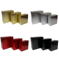 Stock (customizable) Metal Paper Flower Bucket Set 3 square Flower Gift Box square Flower Box Gift Packaging Box Packing