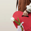 LUCIA Waterproof Glassine Paper Single Bouquet Wrapping Love Heart Shape Valentine's Day Floral Packaging