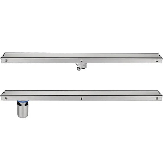Stainless Steel 304 Nickel Polished Linear Long Shower Floor Drain for Bathroom 60x6.8CM Easy Installation