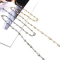 Metal Fashion Face Masking Holder Football Pearl and Diamond Glasses Chain