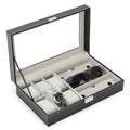 Wholesale Jewelry Case 6+3 Leather Display Storage Watch Sunglasses Jewelry Box with Lock